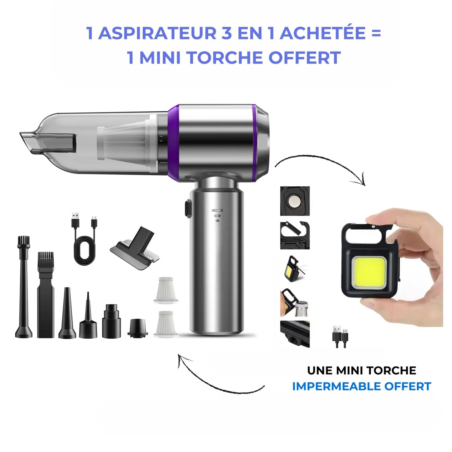 Aspirateur GB + Un mini Torche