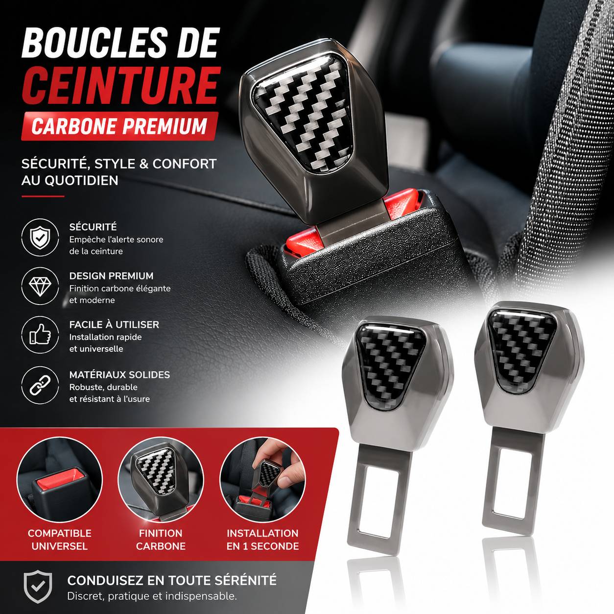 RallongePlus - Support de Ceinture de Sécurité