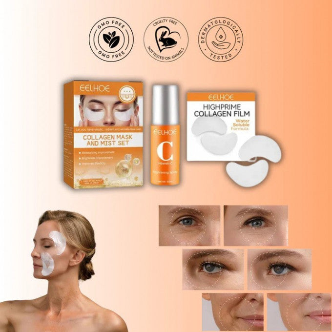 Kit de Soin Visage au Collagène ( Patch facial + Spray hydratant )