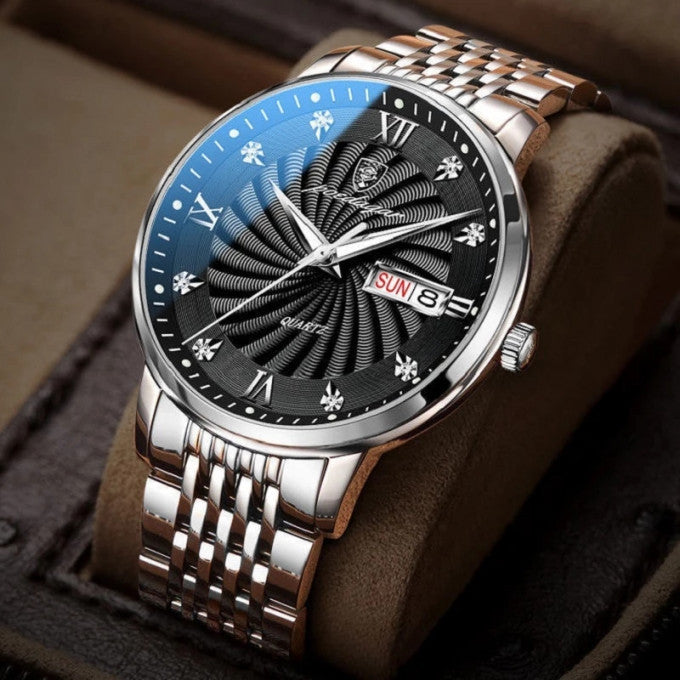 ✅ Offre limitée – Montres de luxe 2024 en acier inoxydable brillant étanche pour Homme 💯 GR – C