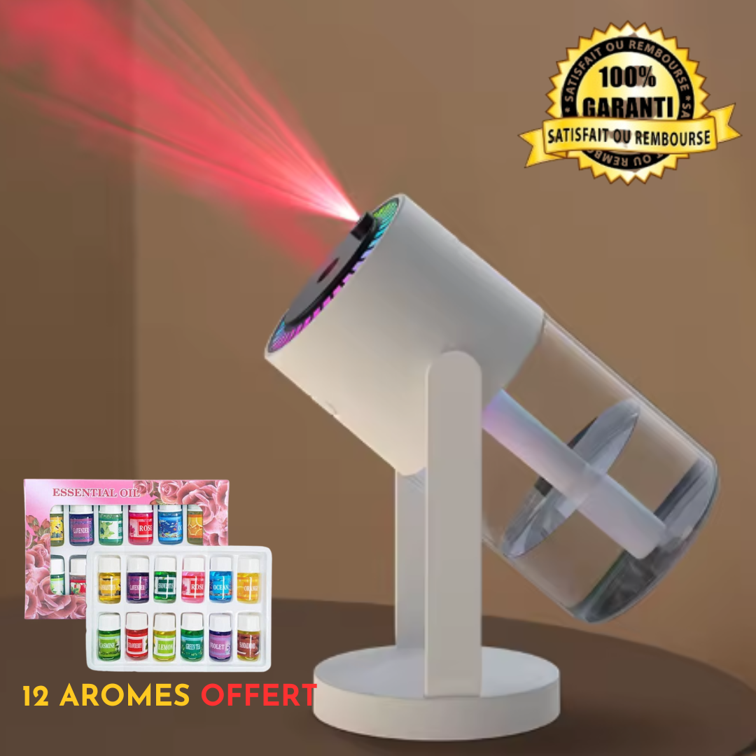 🌌 Diffuseur d'Aromathérapie & Projecteur Ciel Étoilé 2-en-1(togo)