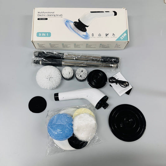 Brosse Électrique Sans Fil 9-en-1 – Nettoyez Sans Effort, Résultat Impeccable !