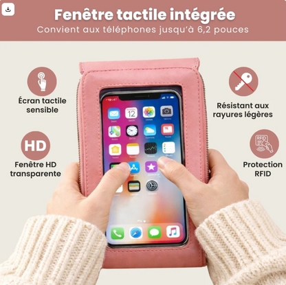 Petit Sac Tendance avec fenêtre tactile pour smartphone