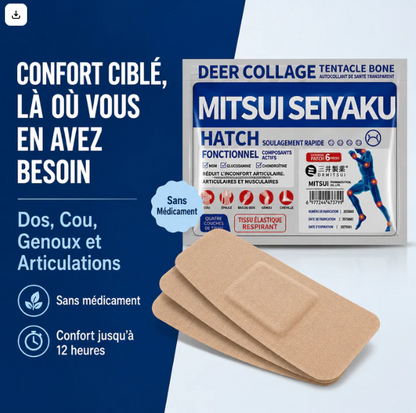12 Patch antidouleur japonais Morabel™ du Dr Mitsui