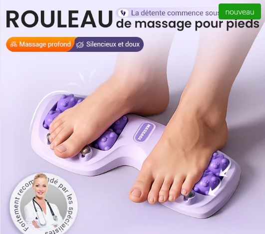Apaisement Immédiat ! Rouleau de Massage Portable à Deux Têtes pour les Pieds