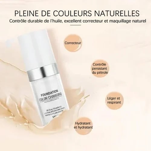 Fond de teint peau mature à changement de couleur