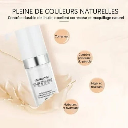 Fond de teint peau mature à changement de couleur