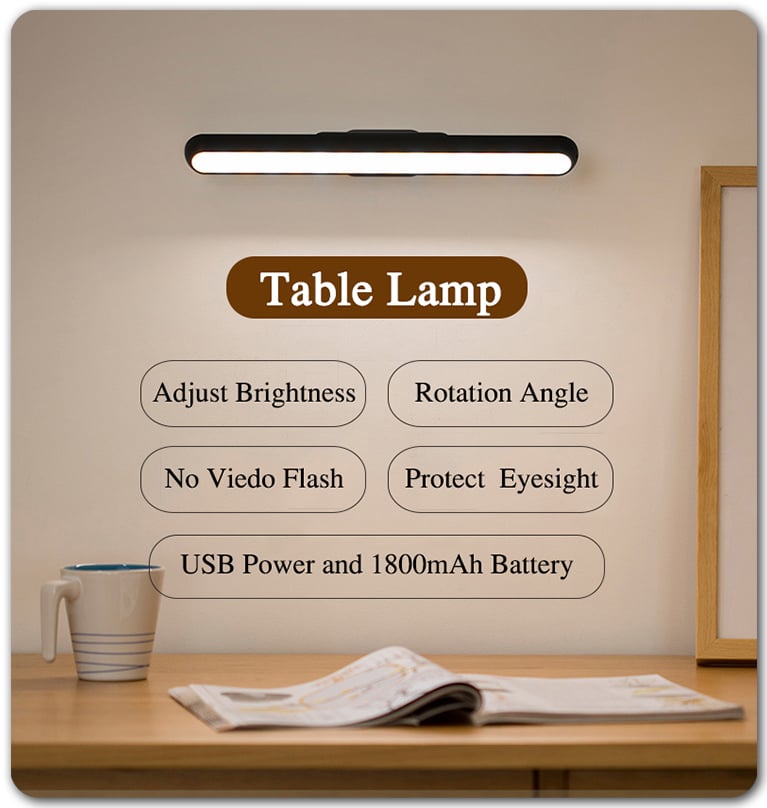 Lampe tactile magnétique rechargeable à longue durée de vie de la batterie