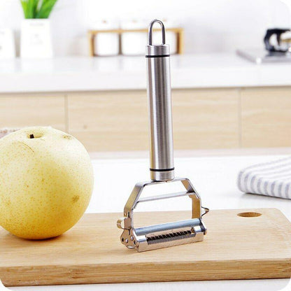 Éplucheur Râpe Multifonctions en Acier Inoxydable pour Fruits et Légumes