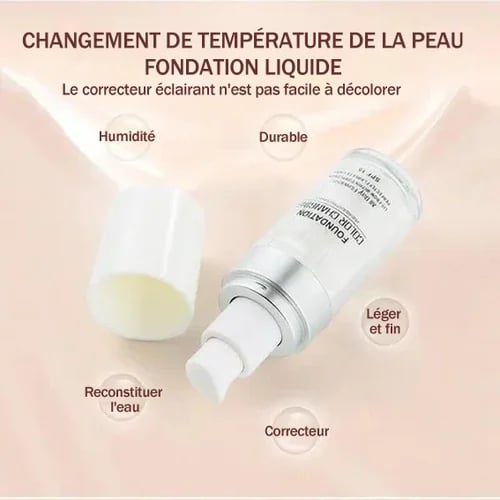 Fond de teint peau mature à changement de couleur