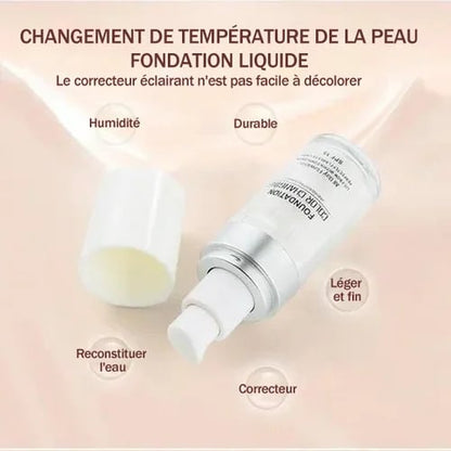 Fond de teint peau mature à changement de couleur