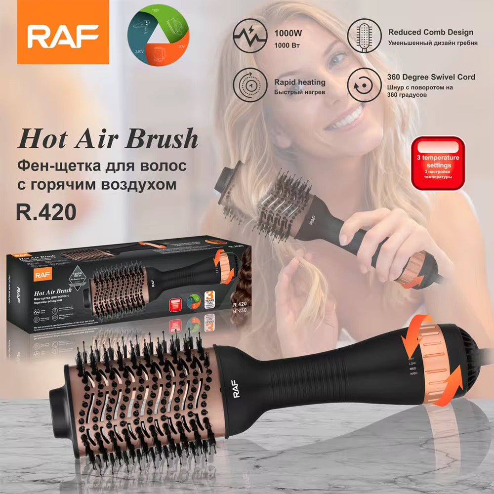 Brosse Soufflante, Chauffante et Lissante 3 en 1