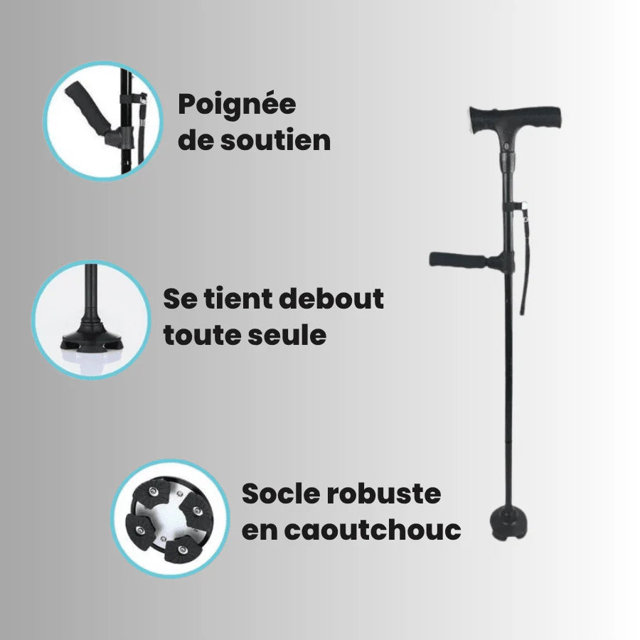La canne qui aide à vous lever seul et marcher sans peur de tomber