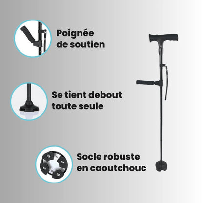 La canne qui aide à vous lever seul et marcher sans peur de tomber