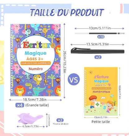 Pack Cahier pour Maternelle au CE1 : Écriture en 14 Jours – 4 Cahiers, 1 Stylo, 10 Recharges à 10 900 FCFA