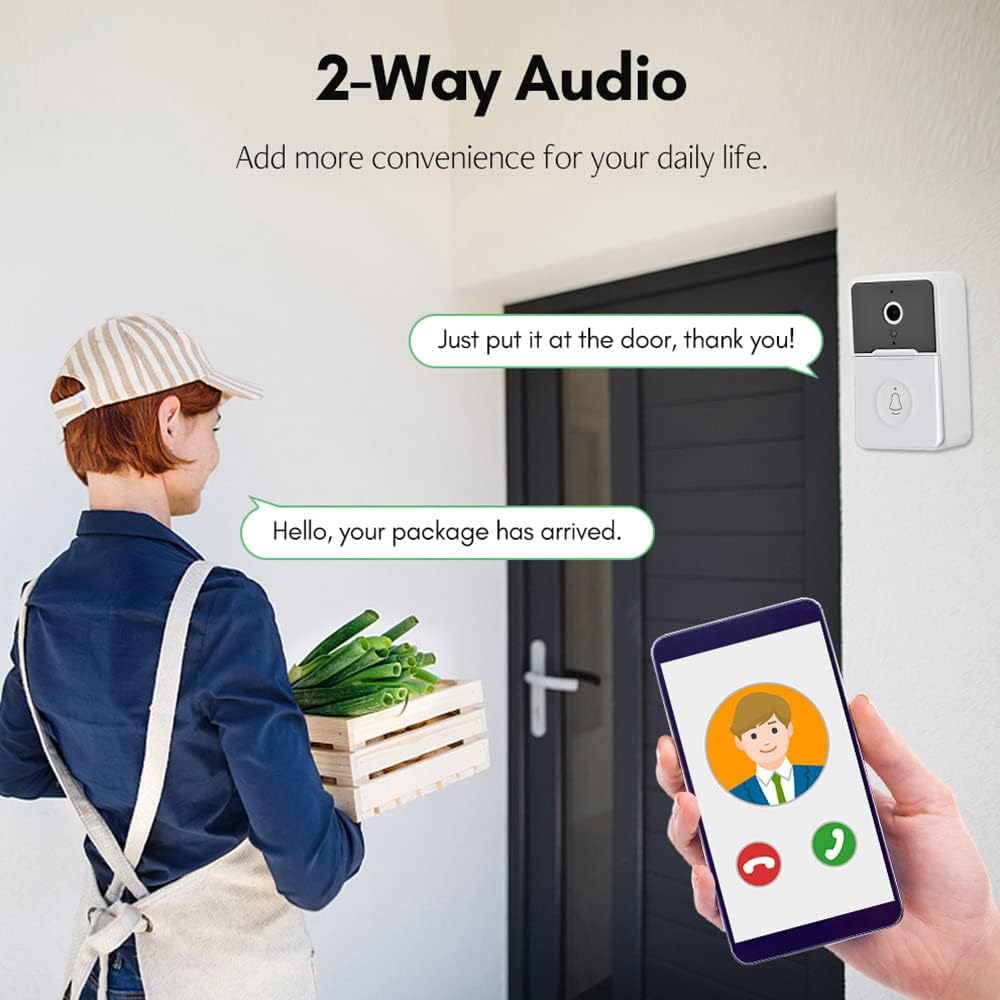 Sonnette vidéo Intelligente sans Fil HD caméra Wi-FI interphone