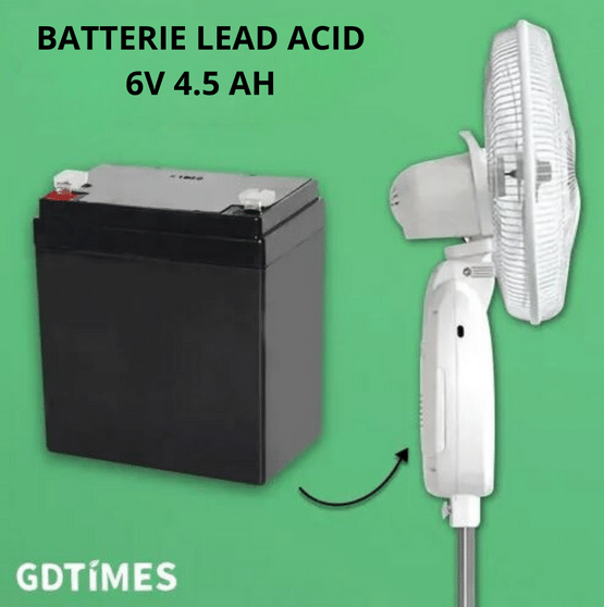 Ventilateur rechargeable avec panneau solaire et 2 ampoules