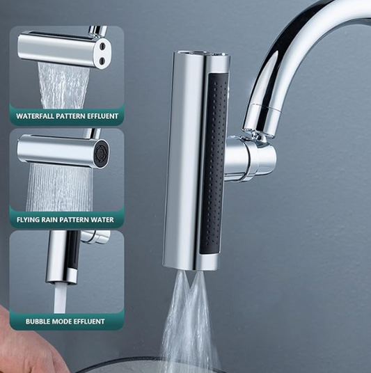 Bec de Robinet Universel Anti-Éclaboussures avec Effet Cascade