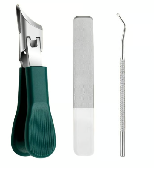 Ensemble de 3 coupe-ongles en forme de bec d'aigle - Multifonctionnel, grande ouverture, anti-éclaboussures