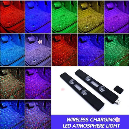 🔥50 % de réduction🔥Lampe d'ambiance LED avec recharge sans fil &é (  2 PAINS)
