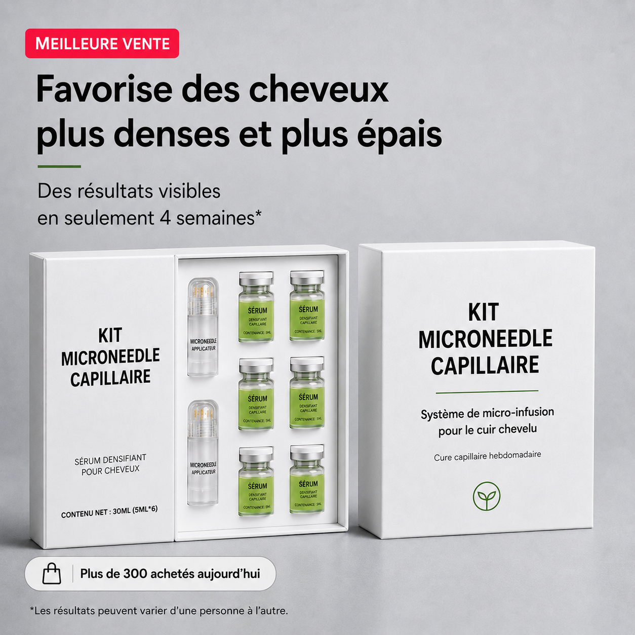 Système de soutien à la croissance des cheveux – Kit de soins du cuir chevelu pour des cheveux plus épais et plus fournis