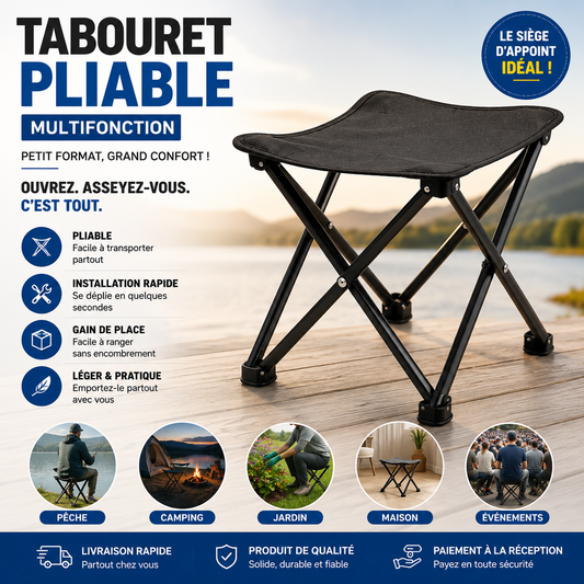 Tabouret Pliable Multifonction – Votre Siège Partout, À Tout Moment