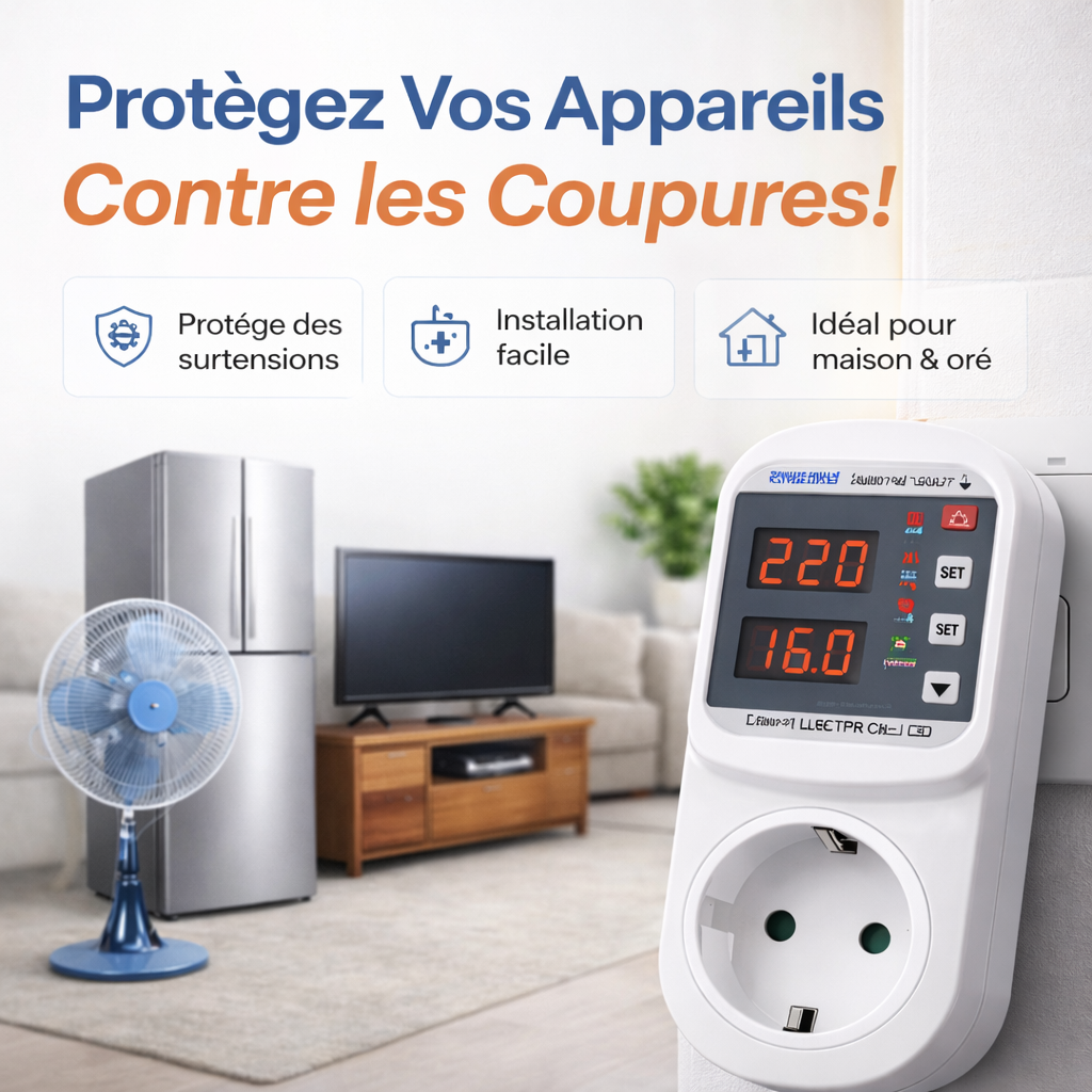 Protecteur de Tension Intelligent – Protégez Vos Appareils Contre les Coupures