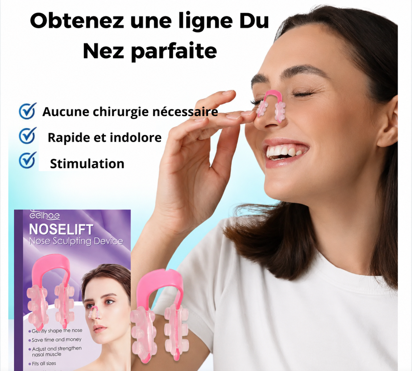 NoseLift Pro — Correcteur de Nez Sans Chirurgie | Résultat Visible en 30 jours(Achetez 1 obtenez 1 gratuit)