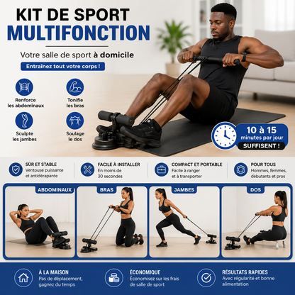 Appareil d'Assistance Abdominaux à Ventouse Puissante + Élastique offert