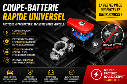 Interrupteur de déconnexion de batterie de voiture