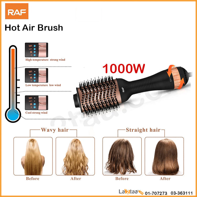 Brosse Soufflante, Chauffante et Lissante 3 en 1