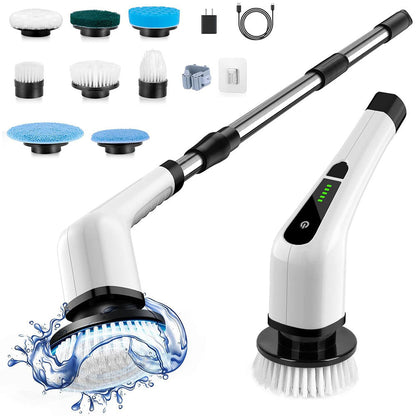 Brosse Électrique Sans Fil 9-en-1 – Nettoyez Sans Effort, Résultat Impeccable !