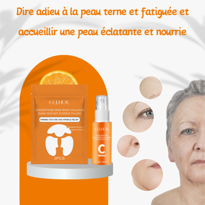 Kit de Soin Visage au Collagène ( Patch facial + Spray hydratant )