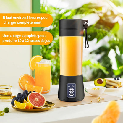 Mixeur portable à 4 lames rechargeable pour bureau et sorties ( 380ML )