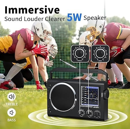 Radio MEGA SONIKA SA-3070U-BT-11 Bandes,Baterie Rehargeable,USB,MP3
