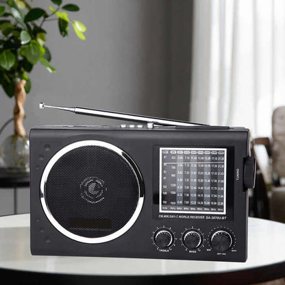 Radio MEGA SONIKA SA-3070U-BT-11 Bandes,Baterie Rehargeable,USB,MP3