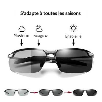 Lunettes solaires photochromiques polarisées