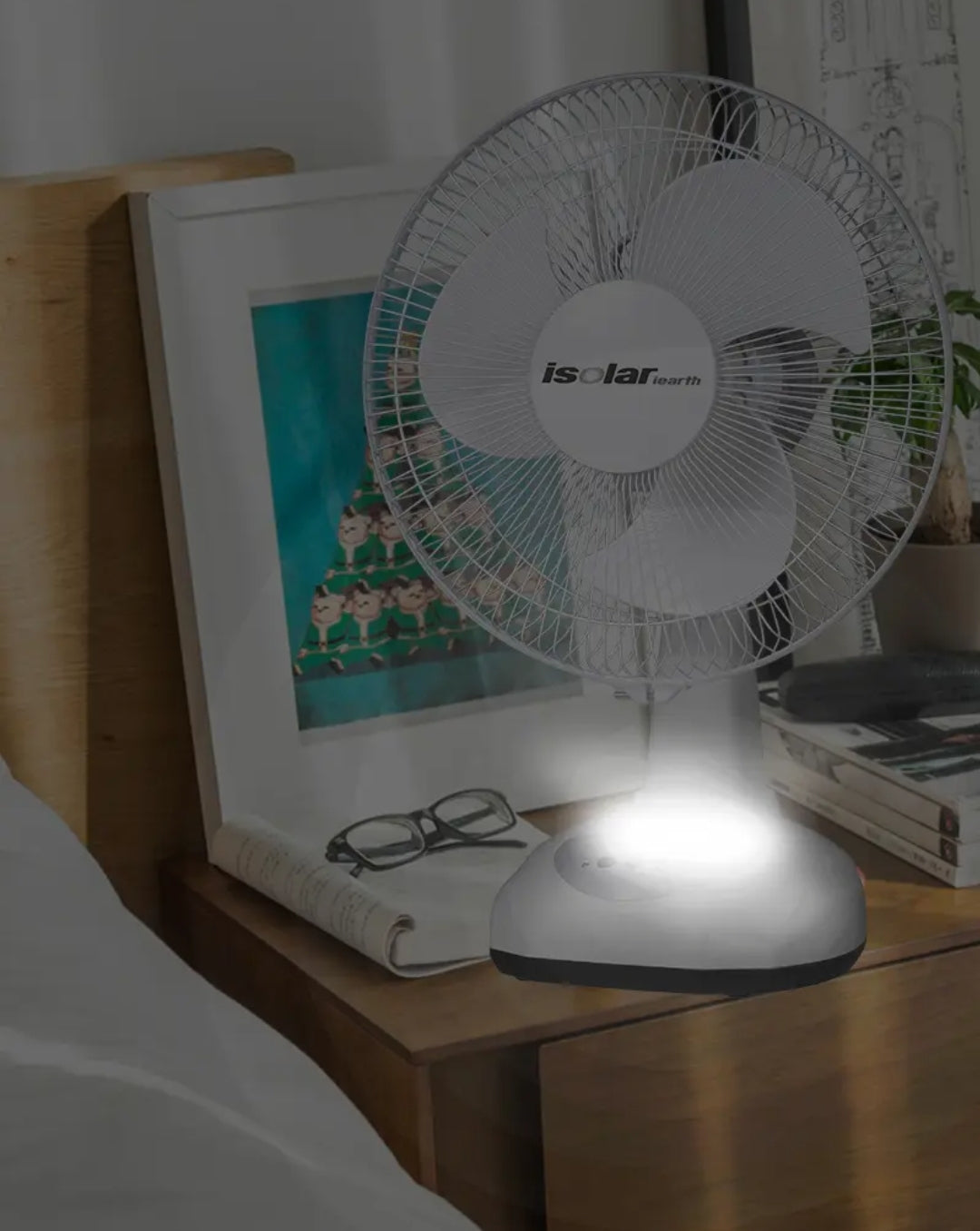 Ventilateur solaire rechargeable:Dormez Confortablement, Économisez l'Énergie!