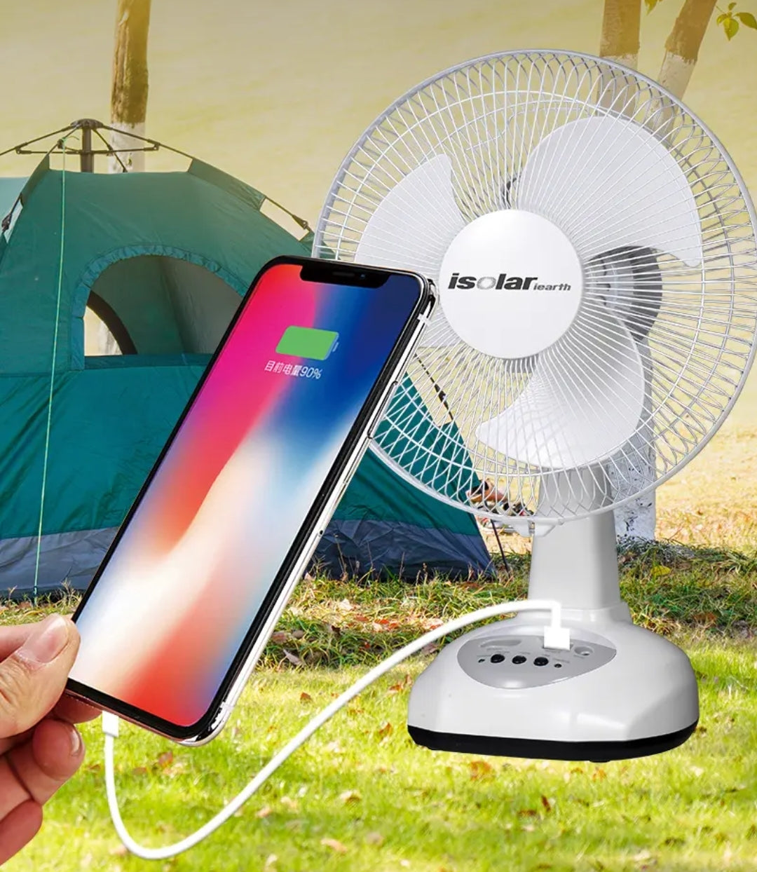Ventilateur solaire rechargeable:Dormez Confortablement, Économisez l'Énergie!