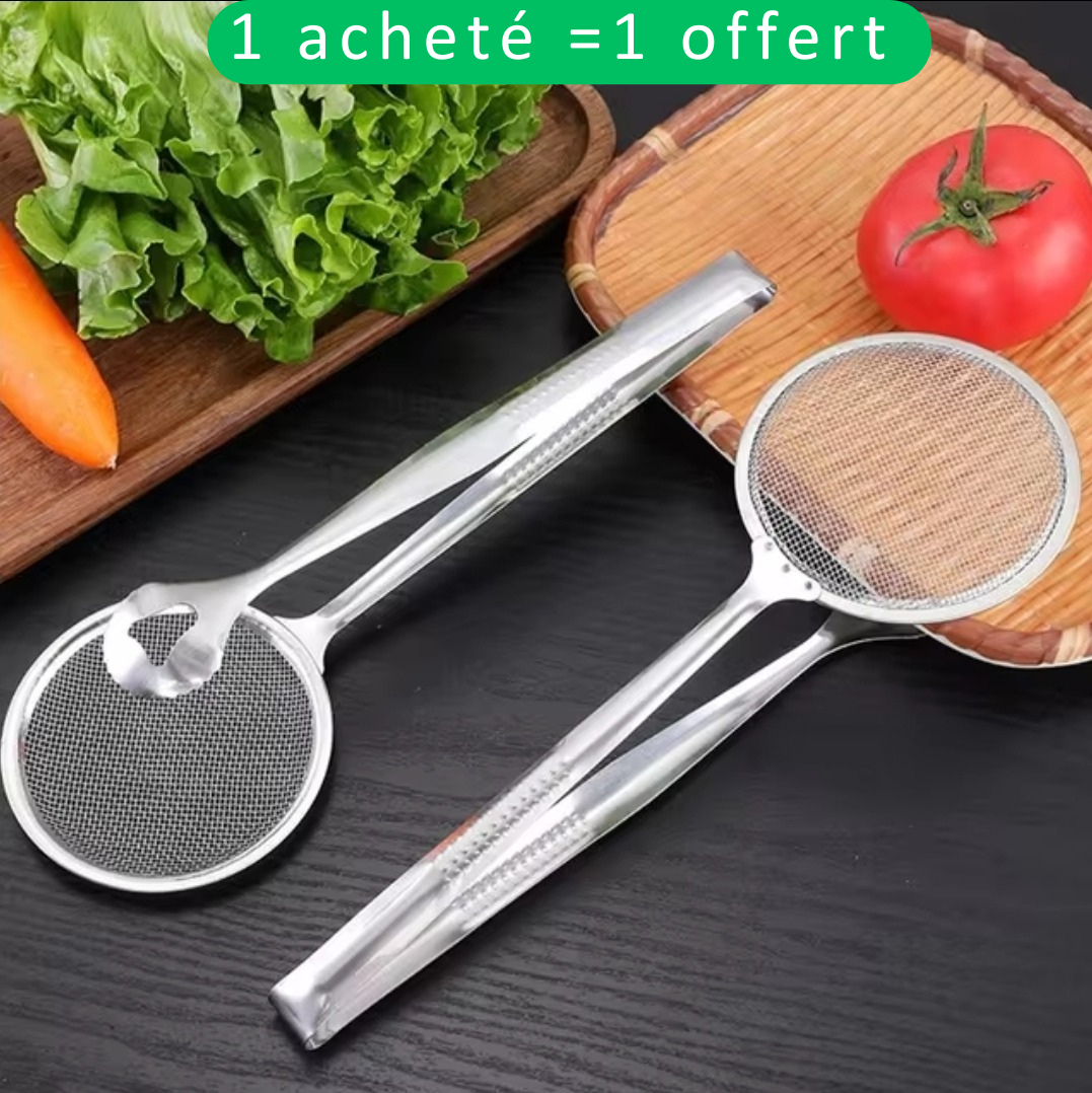 Pince-Maître Gourmet – L'Art de Frire en Toute Simplicité.1 Pince achetée = 1 offerte