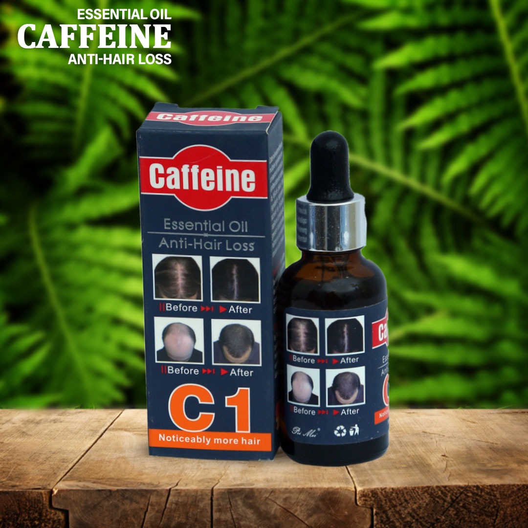 Repousse Rapide & Anti-Chute Naturelle – Huile à la Caféine pour Cheveux