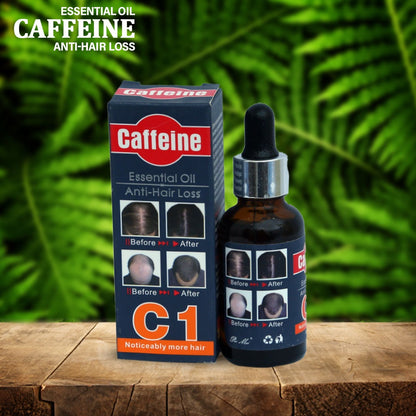 Repousse Rapide & Anti-Chute Naturelle – Huile à la Caféine pour Cheveux