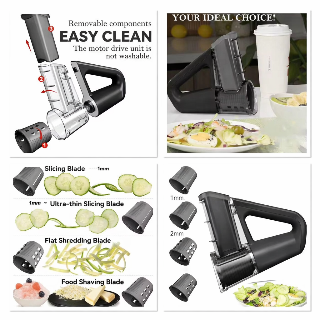 Découpeuse Multifonction Rechargeable – Cuisine facile, même sans électricité !