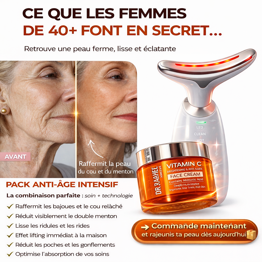 Sculpteur Facial LED 7-en-1 Anti-Âge – Les signes de l’âge ne préviennent pas… mais vous pouvez agir