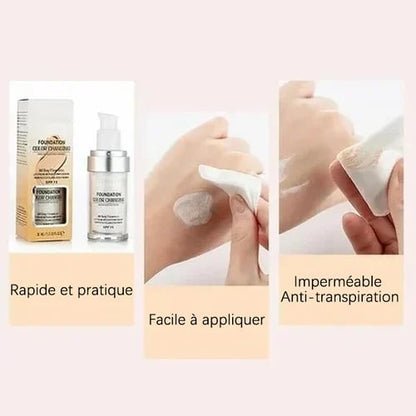 Fond de teint peau mature à changement de couleur
