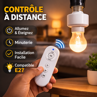 Douille Ampoule Télécommandée – Contrôlez votre lumière sans vous lever