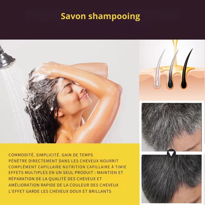 Shampooing d'huile pour éliminer les cheveux et barbes  blanche 500ml (demi litre)