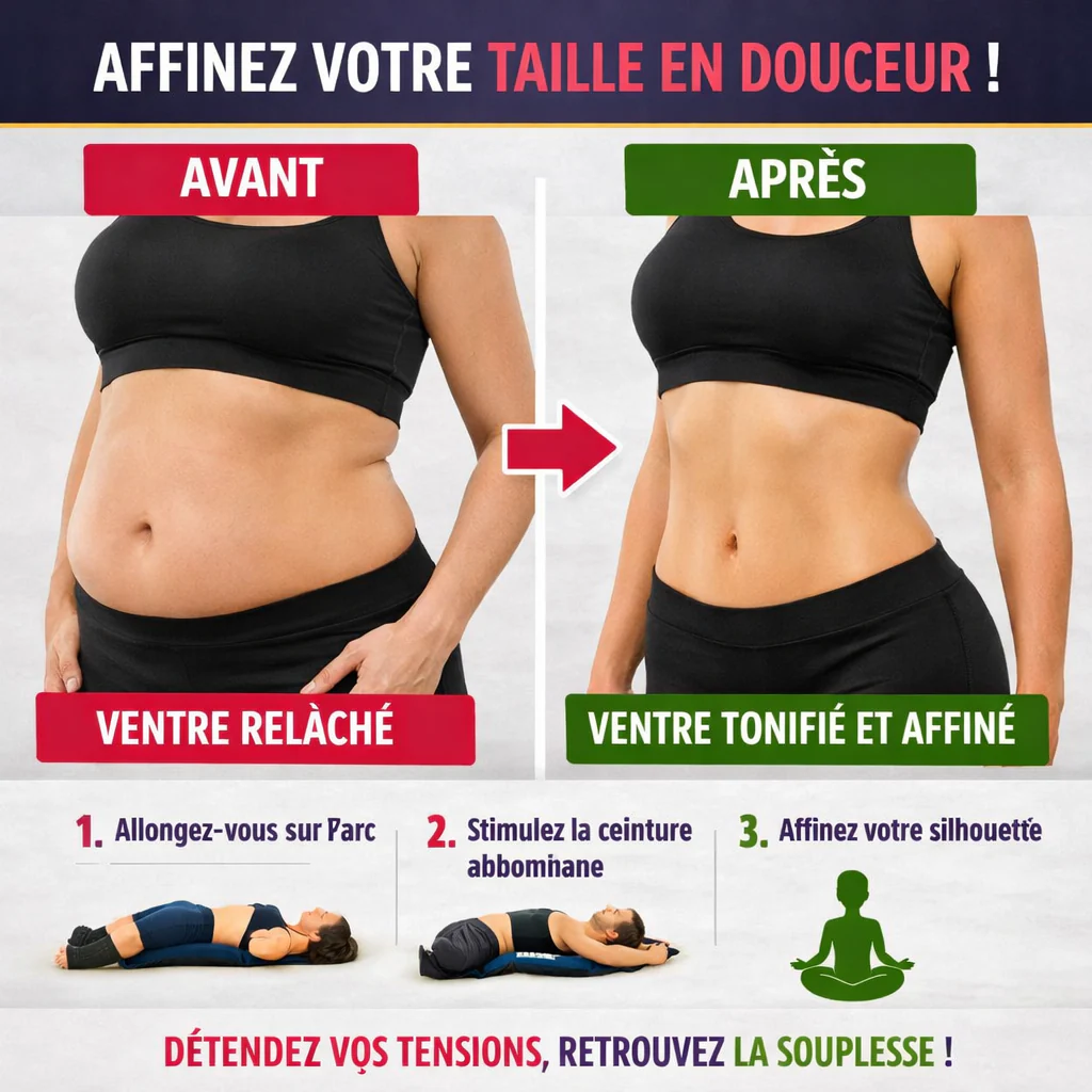 Masseur lombaire portable multifonction: soulager votre dos et dégraisser votre ventre partout, à tout moment !