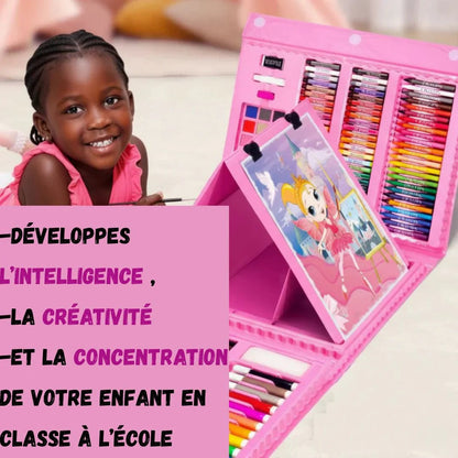 Kit de Dessin 208 pièces en 1 – Libérez la créativité et l'intelligence de votre enfant pour cette fin d'année