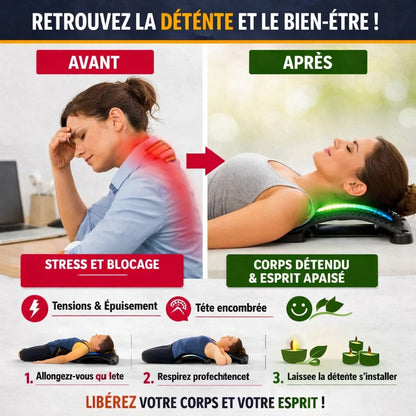 Masseur lombaire portable multifonction: soulager votre dos et dégraisser votre ventre partout, à tout moment !
